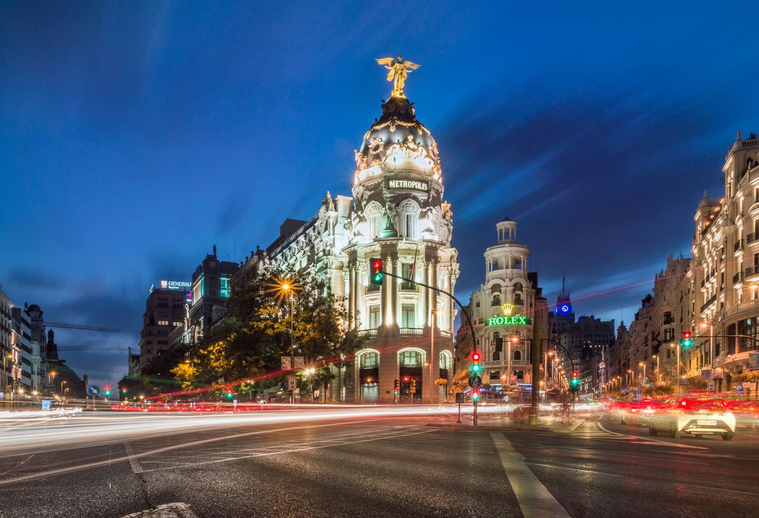 Madrid — Gran Vía at night