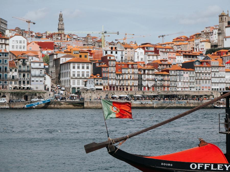 Rabelo boat on the Douro river, Porto